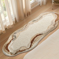 Rectangular floor mat, simple printed irregular bedside rug