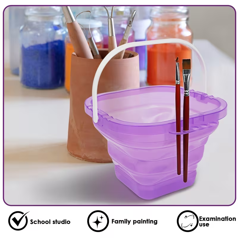 2-Pack Foldable Washing Buckets - Foldable and Portable, Lightweight and Easy to Carry