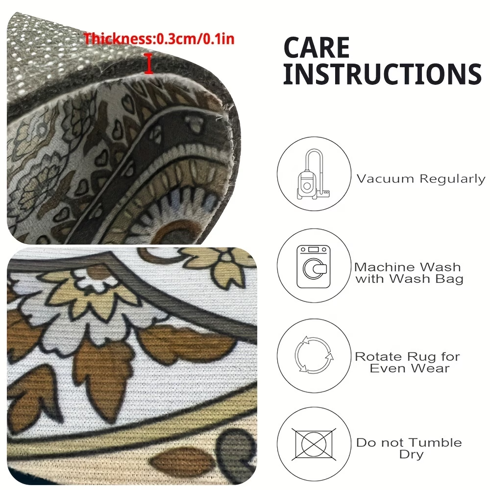 This stylish and fun "Better Late Than Ugly" printed felt floor mat
