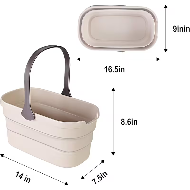 Collapsible bucket, mop cleaning bucket, 10-liter (2.6-gallon) multi-purpose collapsible bucket