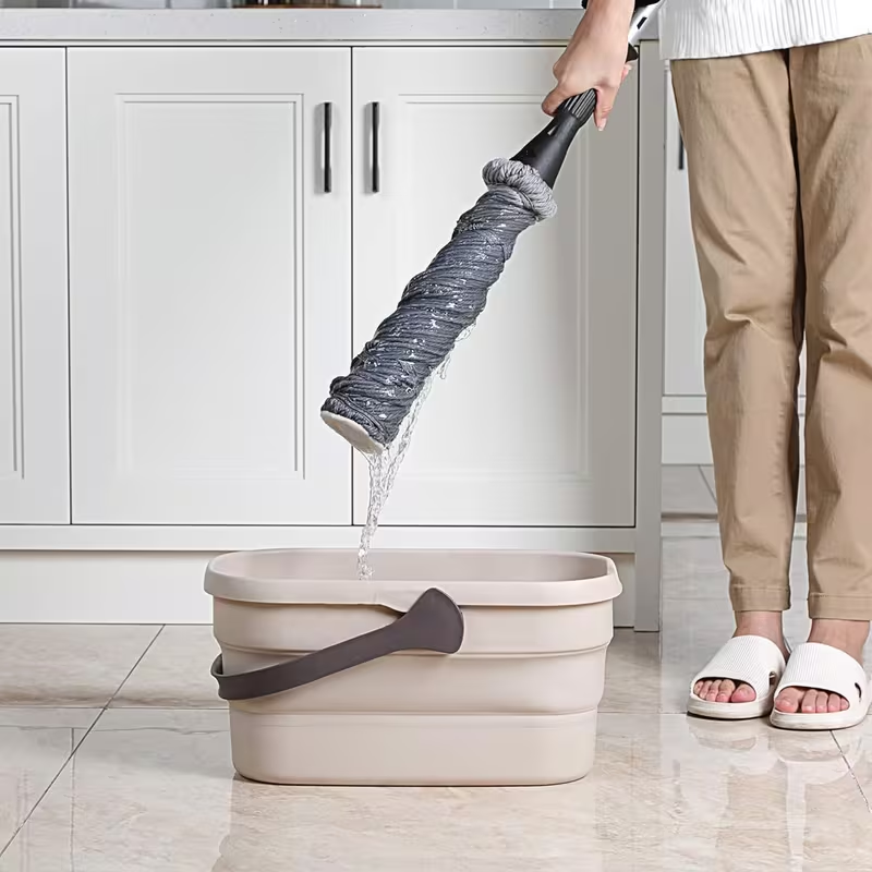Collapsible bucket, mop cleaning bucket, 10-liter (2.6-gallon) multi-purpose collapsible bucket