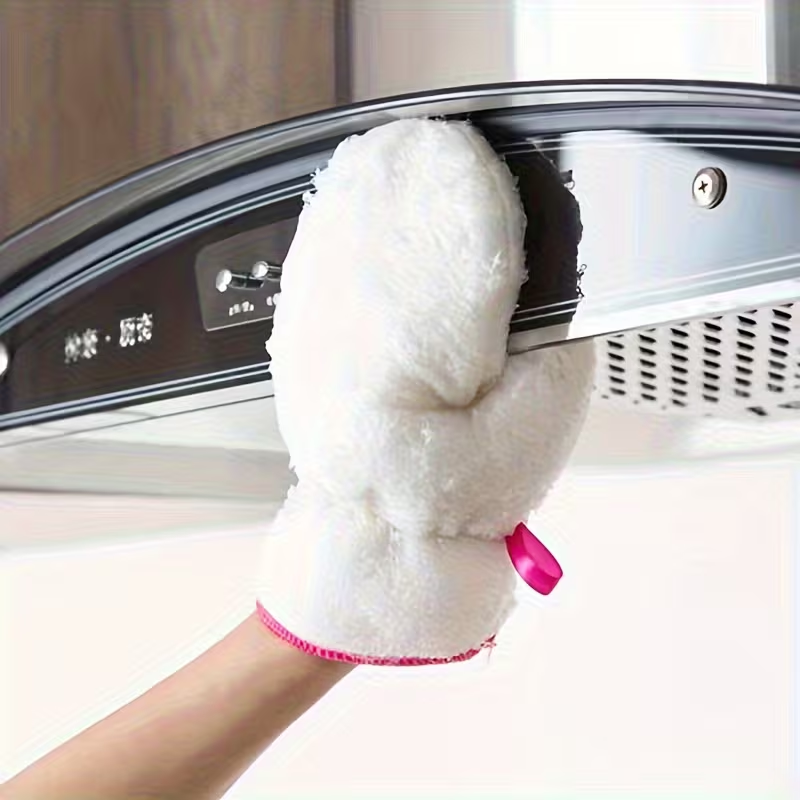 Two-pack of bamboo fiber dishwashing gloves - double-layer design