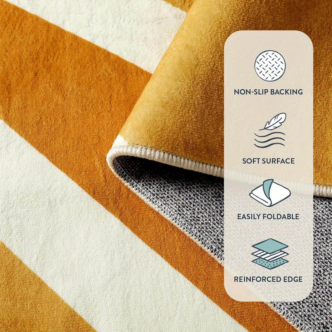 Imitation cashmere washable semi-circular anti-slip mat for sunbathing