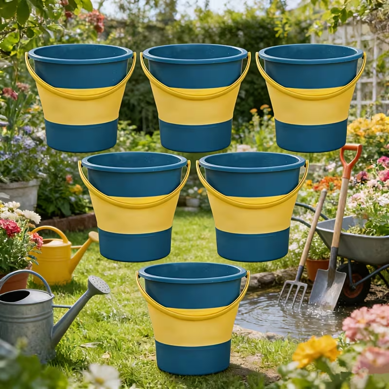 Multifunctional Folding Fishing Bucket | Plastic Round Storage and Laundry Bucket
