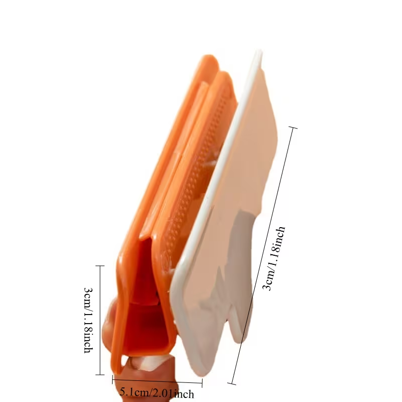 Two-pack large household food storage bag clips, two-color snack bag sealing clips