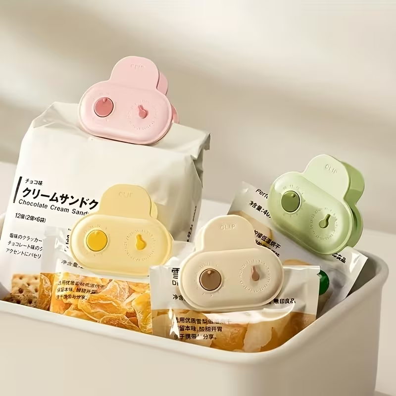 5-pack of colorful magnetic food clips | Sealed design