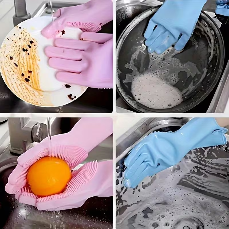 Multi-functional dishwashing gloves - reusable
