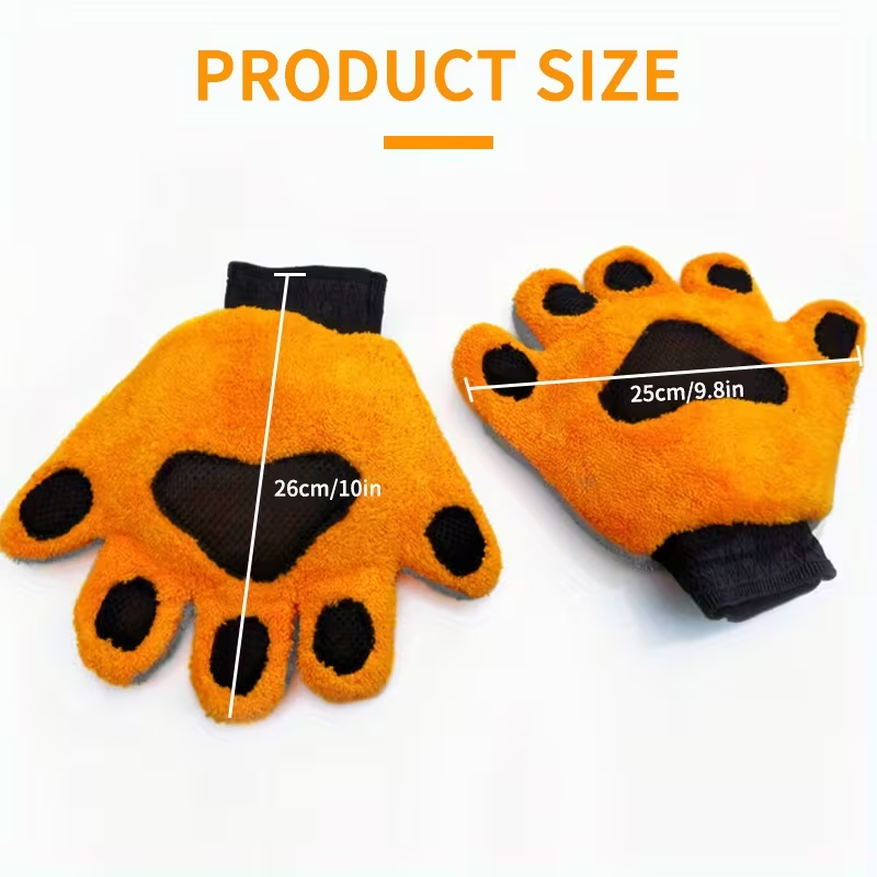 Microfiber car wash gloves | Soft and thickened with drawstring for five fingers