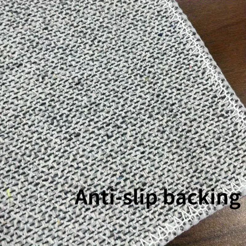 Irregularly shaped bedside rug, faux cashmere TPR backing mat