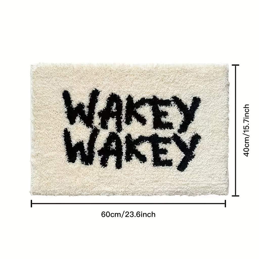 1800g flocked rug, simple letter flocked rug, bedroom bedside rug