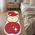 Single-pack, cartoon soft mattress headboard, cute apple design, washable.