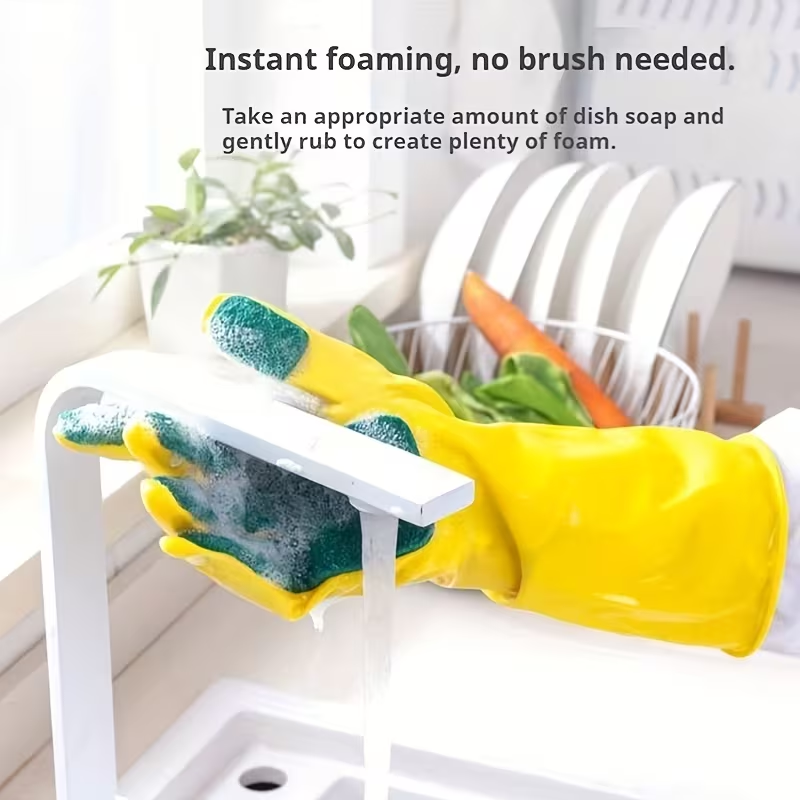 Cleaning gloves, dishcloths, kitchen sponges, scouring pads