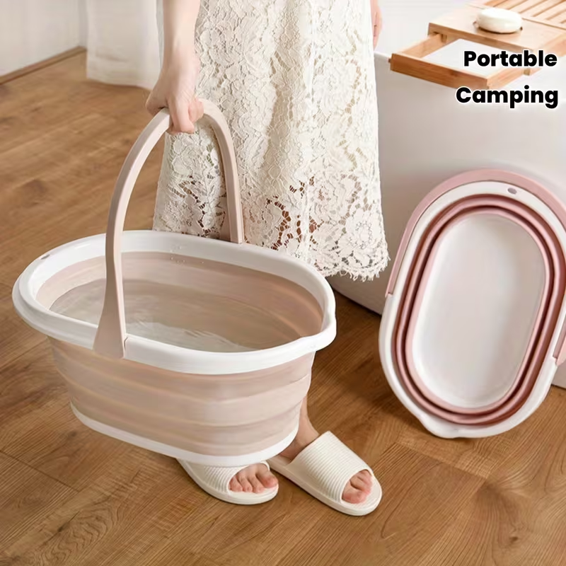 Multi-functional folding basin, suitable for camping and fishing.