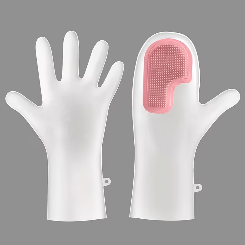 1 pair of dishwashing gloves, multi-functional magic cleaning brush
