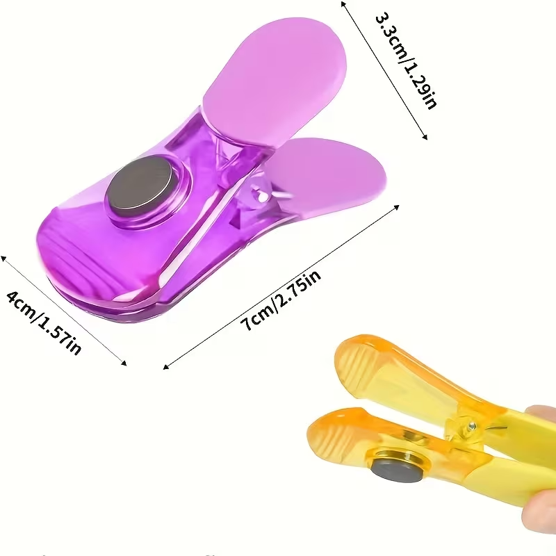 Sealing clips, 3-pack food slice snack bag sealing clips