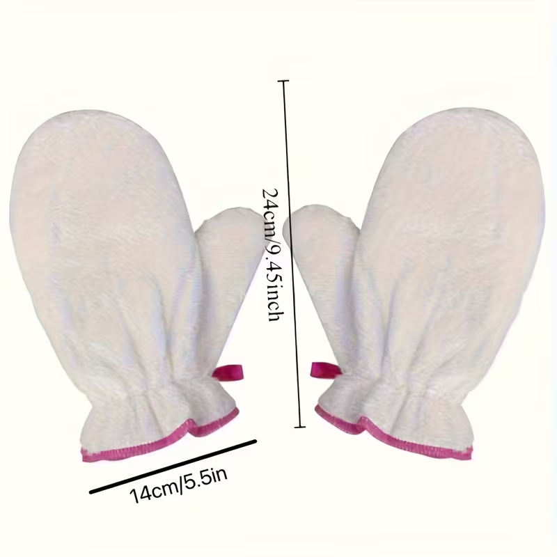 Two-pack of bamboo fiber dishwashing gloves - double-layer design