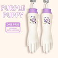 A pair of stylish cartoon-style gloves, with an extra-long and thick design.