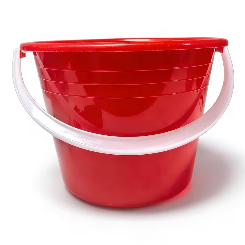 Mini red hand-held water bucket | Perfect for carrying water outdoors