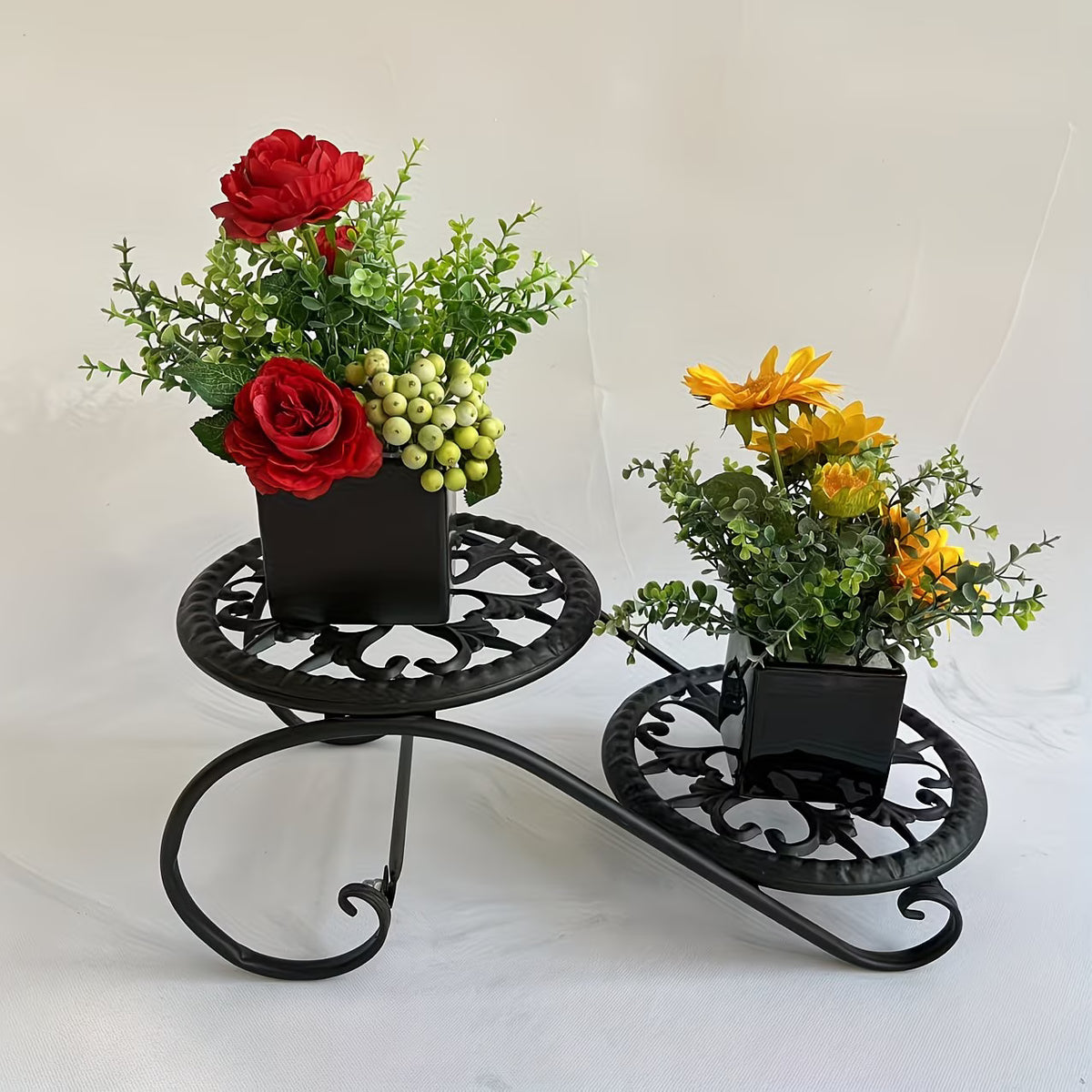 Double-Layer Flower Rack