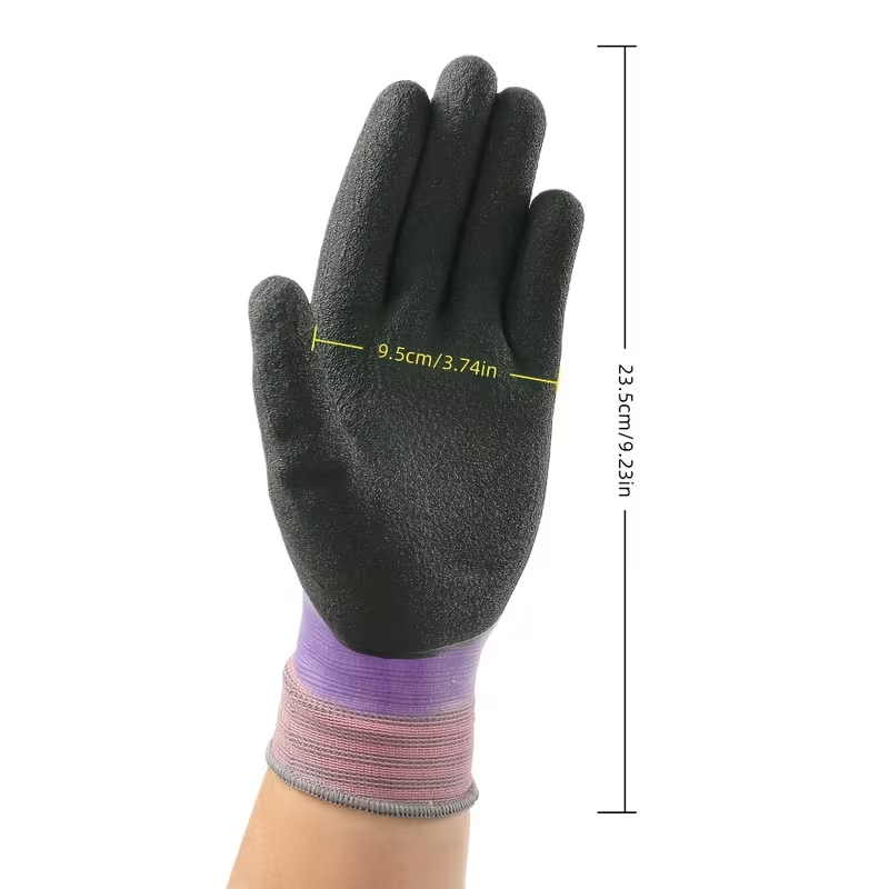Purple Rose Gloves - Thick Dishwashing Gloves