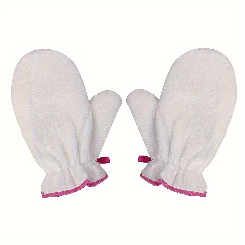 Two-pack of bamboo fiber dishwashing gloves - double-layer design
