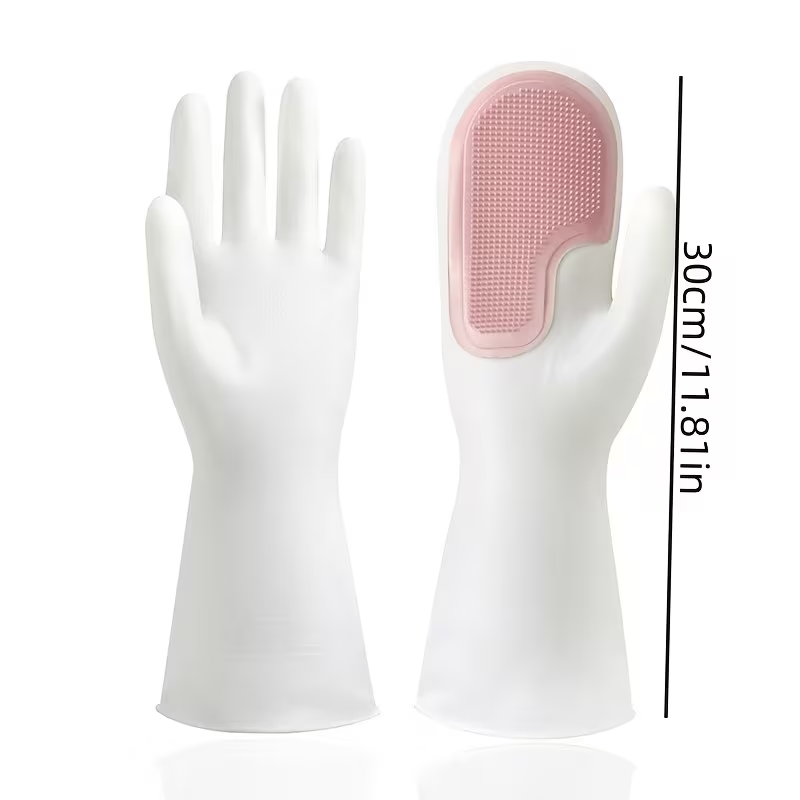 1 pair of dishwashing gloves, multi-functional magic cleaning brush