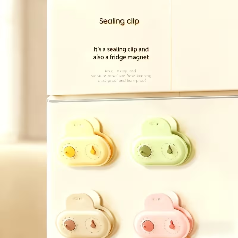 5-pack of colorful magnetic food clips | Sealed design