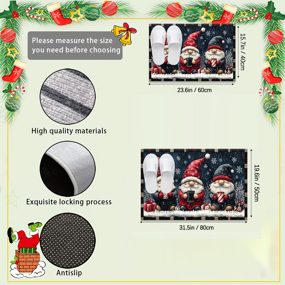 This stylish and fun "Better Late Than Ugly" printed felt floor mat