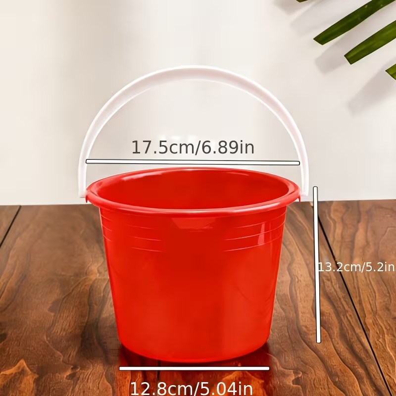 Mini red hand-held water bucket | Perfect for carrying water outdoors