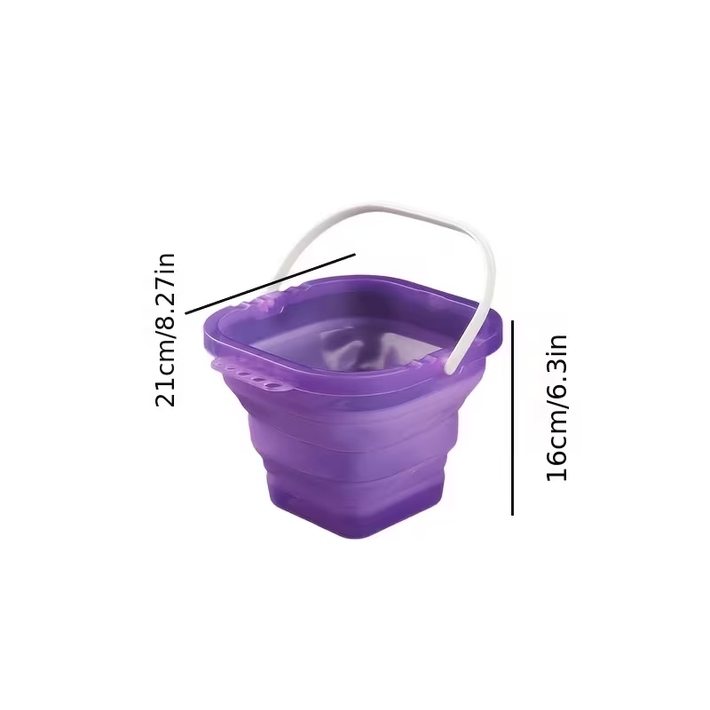 2-Pack Foldable Washing Buckets - Foldable and Portable, Lightweight and Easy to Carry