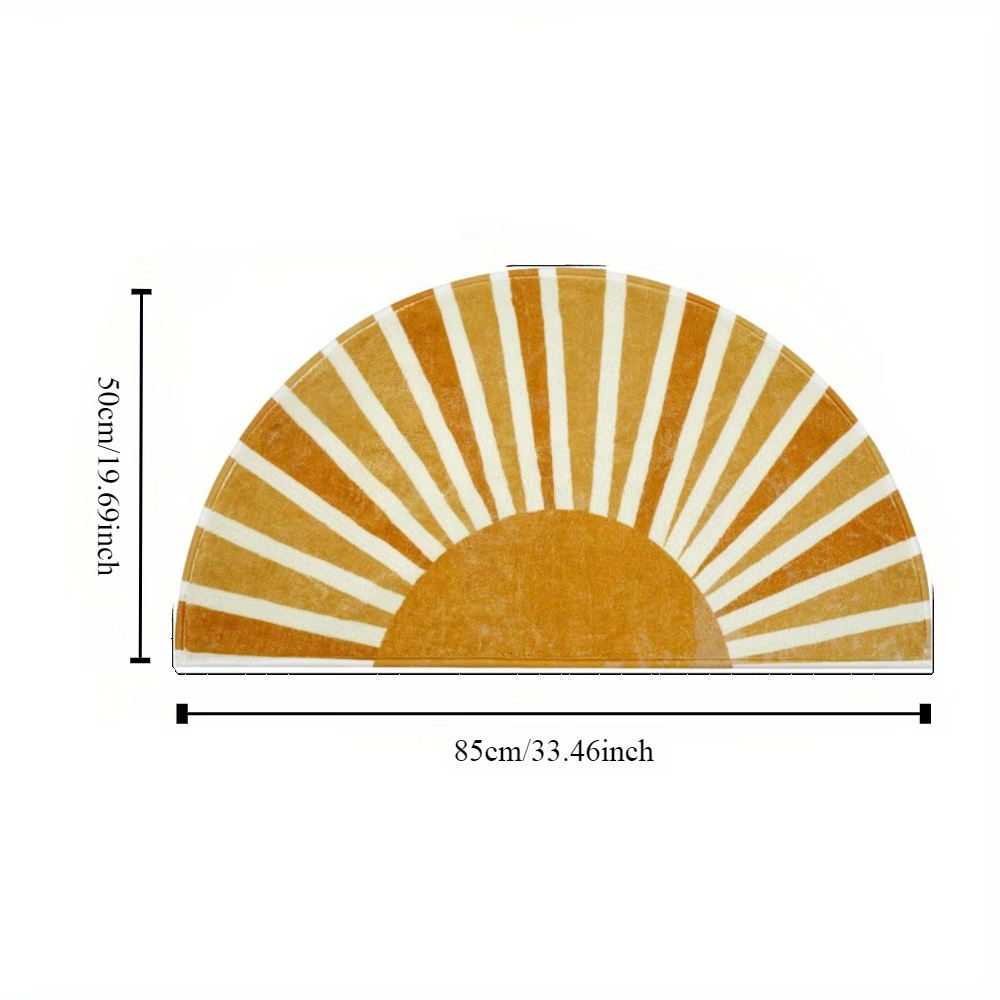 Imitation cashmere washable semi-circular anti-slip mat for sunbathing