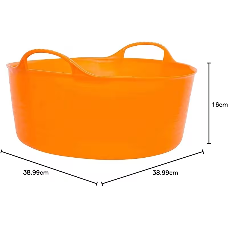 Heavy-duty flexible plastic buckets - shallow/storage containers