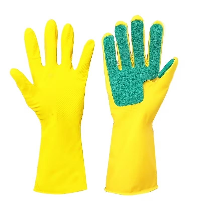 Cleaning gloves, dishcloths, kitchen sponges, scouring pads