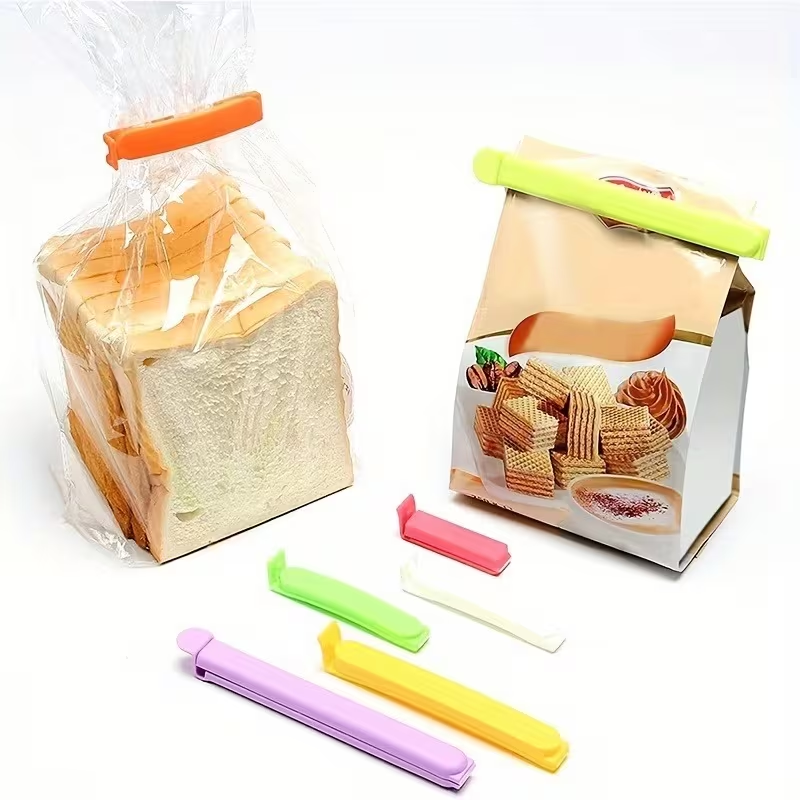 3-pack silicone food bag sealing clips | Moisture-proof and dustproof, reusable