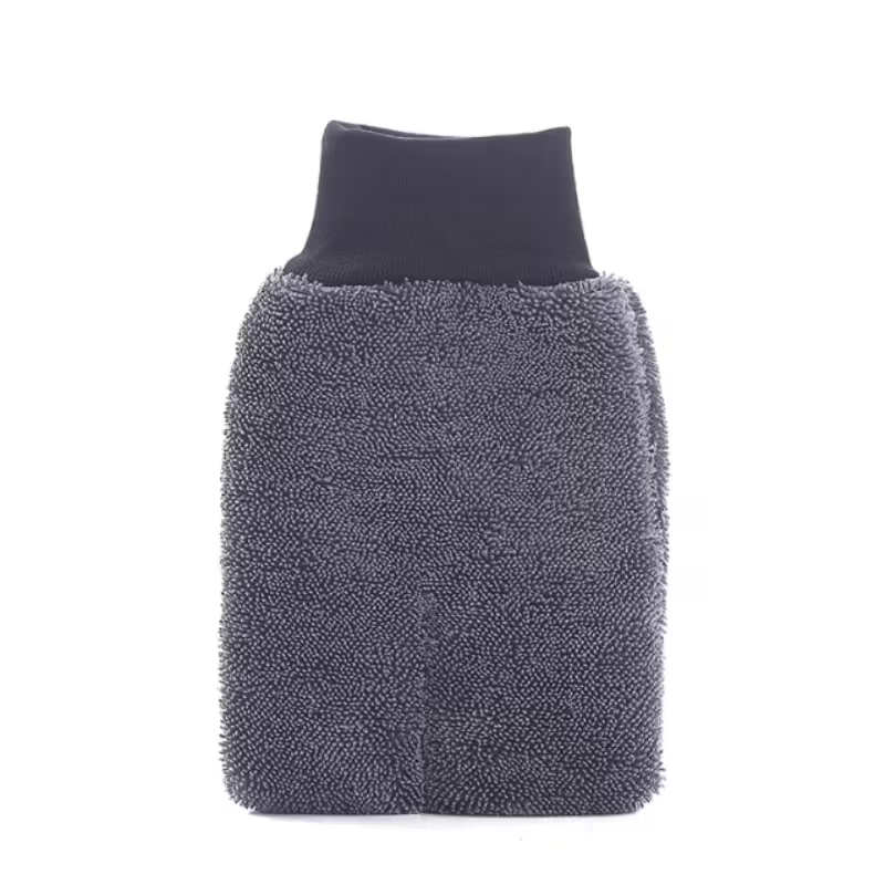 Cleaning gloves for car windows, reusable and washable.