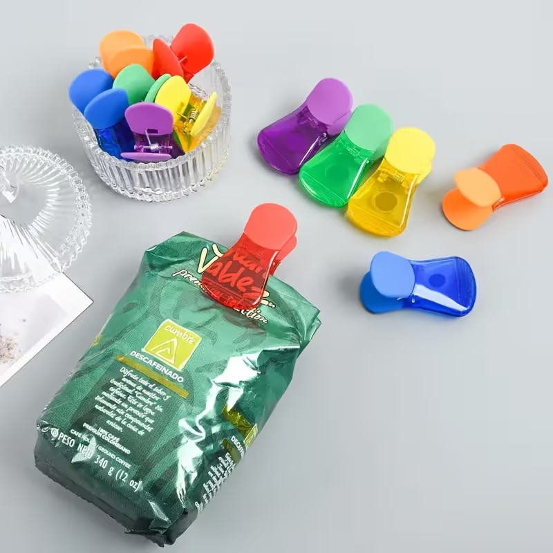 Sealing clips, 3-pack food slice snack bag sealing clips