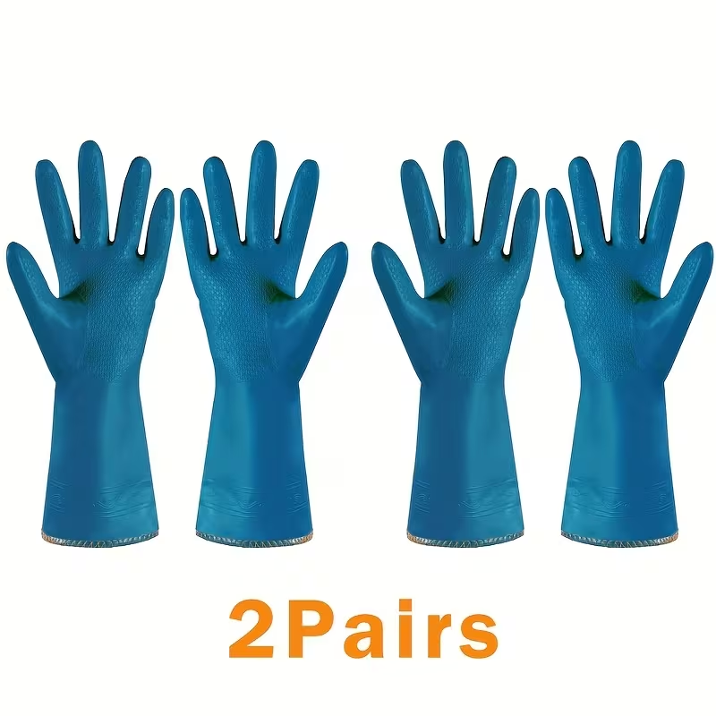 Warm kitchen gloves, two pairs for washing dishes