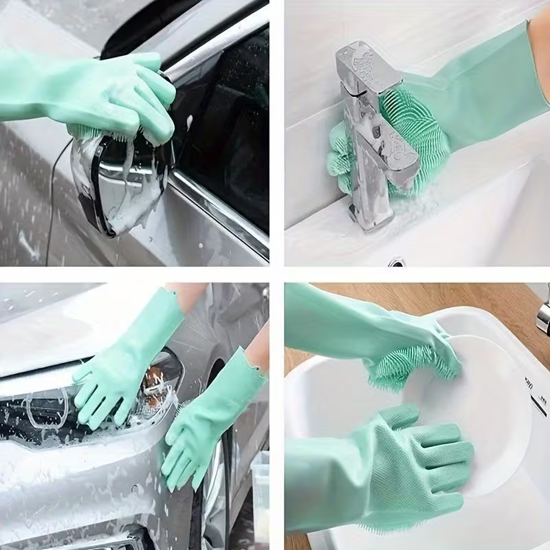 Multi-functional dishwashing gloves - reusable