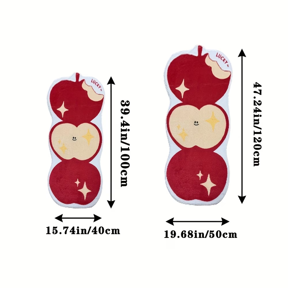 Single-pack, cartoon soft mattress headboard, cute apple design, washable.