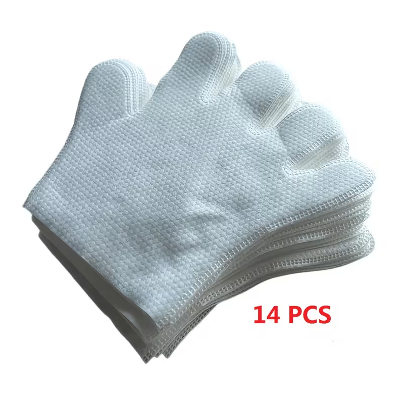 Disposable non-woven household dust removal gloves