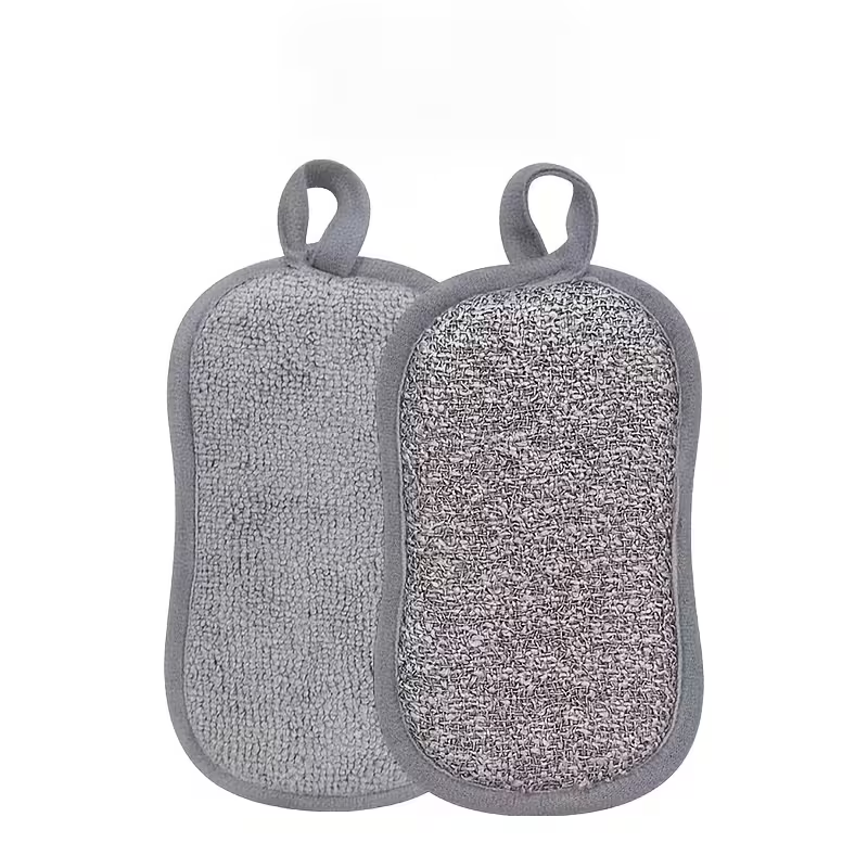 Car cleaning kit - silicone gloves, double-sided microfiber sponge, and car wash towel