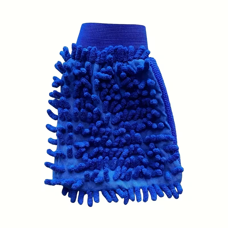 A pair of multi-functional chenille cleaning gloves, highly absorbent and dustproof.