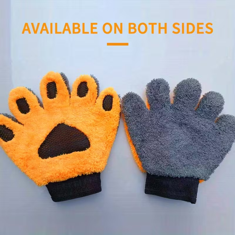 Microfiber car wash gloves | Soft and thickened with drawstring for five fingers