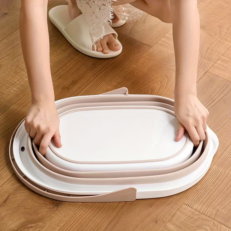 Multi-functional folding basin, suitable for camping and fishing.