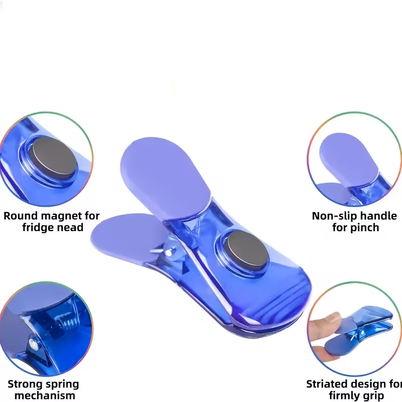 Sealing clips, 3-pack food slice snack bag sealing clips