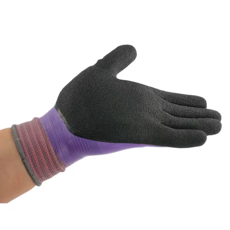 Purple Rose Gloves - Thick Dishwashing Gloves