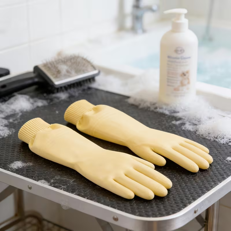 Thickened dishwashing gloves | Made of PVC, warm, waterproof, and reusable.