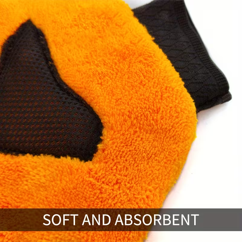 Microfiber car wash gloves | Soft and thickened with drawstring for five fingers