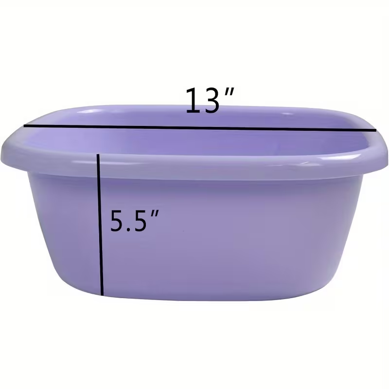 A set of 3 12-quart (11.4-inch) heavy-duty plastic square buckets - stackable