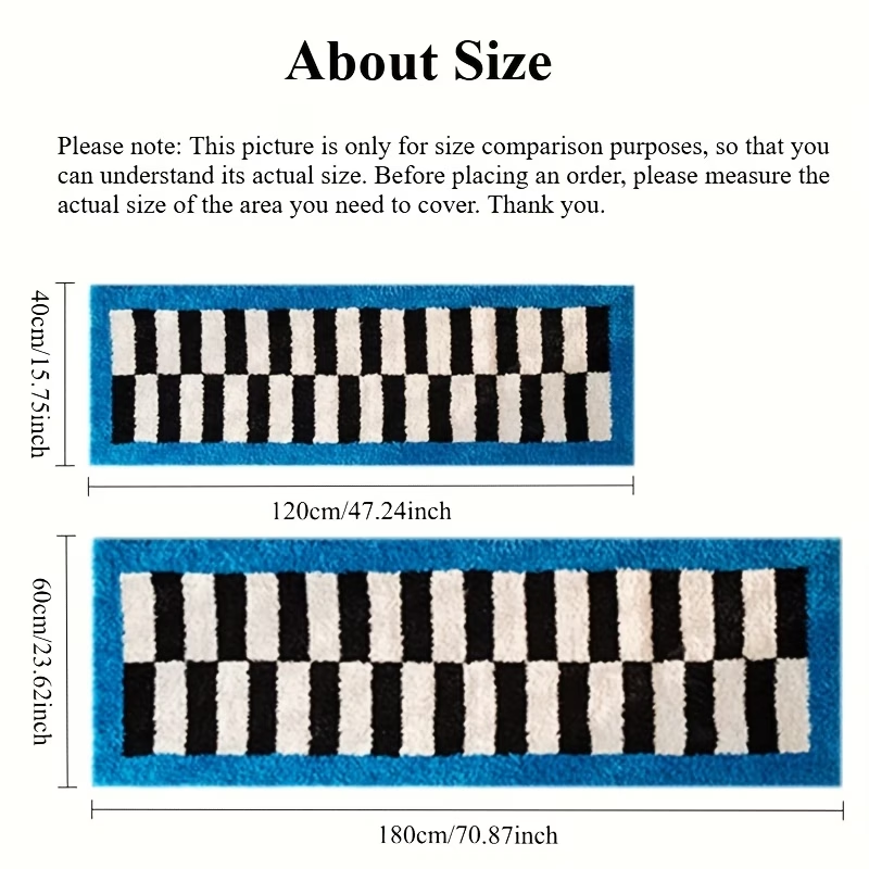Colorful geometric patterned floor mat, made of imitation cashmere material, 1000g plush surface.